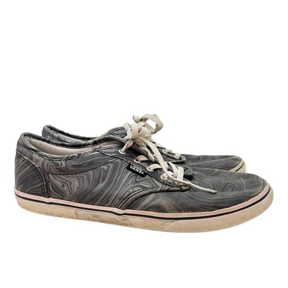 Vans TB4R canvas skate shoes fashion sneakers grey marble swirl women's size 8.5